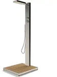 Eichenwald Modell 70 Gartendusche Elba Mit Wpc Plattform Sandfarbig