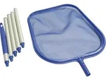 Steinbach Poolkescher Flach 24 X 32 Cm Blau Mit Teilbarer Aluminiumstange Bis 150