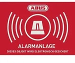 Abus - Au1423 Warnaufkleber Alarmanlage Sprachen Deutsch (b X H) 74 Mm X 52.5 Mm