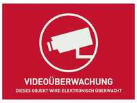 AU1320 Warnaufkleber Videoüberwachung Sprachen Deutsch (b x h) 148 mm x 105 mm...