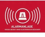 Abus - Au1322 Warnaufkleber Alarmanlage Sprachen Deutsch (b X H) 148 Mm X 105 Mm