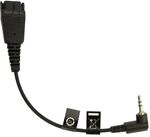 Jabra Qd-kabel Auf 2,5-mm-klinkenstecker Mit Winkel, Schwarz (8800-00-46)