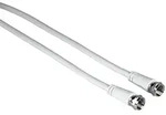 Hama - 00011898 - Koaxialkabel (3 M, F M, F M, Stecker/buchse, Nickel, Wei&szlig;)