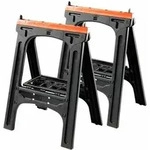 Tood 2er Set Faltb&ouml;cke Stahl Schwarz 60x10x80 Cm