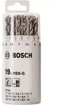 Bosch - 19tlg. Kunststoffrunddose Metallbohrer-set Hss-g, Din 338, 135&deg; 1-10 Mm