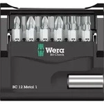 Bit-check 12 Metal 1 Bitsatz Ph/pzd/tx Inkl. Universalhalter 1/4' 12-teilig - Wera