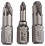 Bosch - Schrauberbit-set Extra-hart (pz), 3tlg. Pz1, Pz2, Pz3, 25 Mm -2607001753