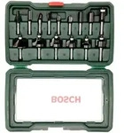 Fr&auml;ser-set-hm 15tlg. Durchmesser: 1/4 Schaft - 2607019468 - Bosch