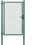 Wellengitter-einzeltor, Zinkp.gr&uuml;n Kst.b., B Mitte-mitte Pf.1020mm, H1750mm -