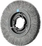 Rundb&uuml;rste Breit Ungezopft Rbu &Oslash; 200 X 25 Mm Variable Bohrung Edelstahl-draht-&oslash;