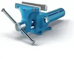 Schraubstock Compact 120mm, Amboss, Spannweite 130mm, Werkbankschraubstock - Heuer