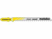 5 Stichsägeblätter 'clean wood' 74/ 4,0 mm, hcs (623635000) - Metabo