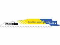 METABO 5 Säbelsägeblätter demolition wood + metal 150 x 1,6 mm, BiM, 4,3 mm/ 6 TPI