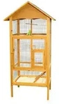 Mucola - Vogelk&auml;fig Vogelvoliere Voliere Vogelhaus Holz Vogel Zimmer K&auml;fig