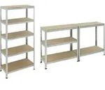 Pro-bau-tec Schwerlastregal 180 X 90 X 40 Cm 5 Holzb&ouml;den 875 Kg Schwerlastregal