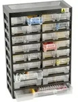 Allit Kleinteilemagazin Varioplus Basic 47 Schwarz, Gelb, Sortierkasten 458100