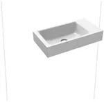 Kaldewei Puro Wand- Handwaschtisch 3162 Mit 1 Hahnlochbohrung Rechts, 55 Cm