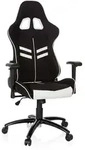 Gaming Stuhl / B&uuml;rostuhl League Pro I Stoff / Kunstleder Schwarz / Weiss Hjh Office