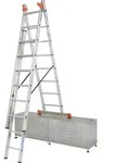 Aluminium-vielzweckleiter Monto Tribilo Mit Treppenfunktion 6,05 M Viel-/