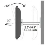 Techly Tv-wandhalterung 23-55 Zoll &ndash; 70kg, 90&deg; Drehung