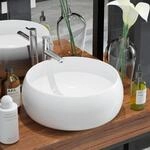 Waschbecken Rund Keramik Wei&szlig; 40 X 15 Cm - Vidaxl