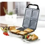 Domo - Sandwichmaker 4er Toaster Mit Muschelplatte 27x32cm 1800watt
