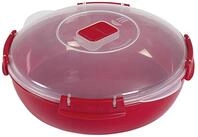 Runde Box F&uuml;r Die Mikrowelle Rot 1,2l