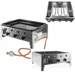 Gastro Edelstahl Gas-br&auml;ter 71x57x30cm Grill 3flammig Gastrobr&auml;ter Stahlpfanne
