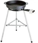 Paella World - Gusspfannen Set 1 Brenner Mit Paella-pfanne Gusseisen &Oslash; 38/40 Cm