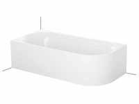 Lux Oval iv Silhouette Eck-Badewanne 195x95x45cm, 2 Rückenschrägen, Einbau in...