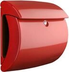 Burg W&auml;chter Briefkasten Piano 886 Rot Mit Klavierlack-optik