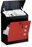 Relaxdays - Briefkasten Gro&szlig;, Stahl, Sicherheits-klappe, Schloss, Hxbxt: 53 X 43,5 X