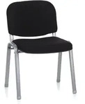Konferenzstuhl / Besucherstuhl / Stuhl Xt 600 Schwarz/silber Hjh Office