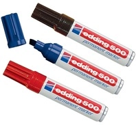 Edding - 500 4-500001 Permanentmarker Schwarz Wasserfest: Ja