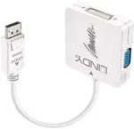 Lindy 41028 Adapter De Cable De Video Displayport Dvi-d + Vga (d-sub) + Hdmi Schwarz