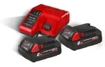 Milwaukee Starterset 2xm18 2,0ah Akkus + M12-18 C Ladeger&auml;t