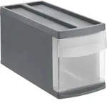 Schubladenbox Mono Systemix Slim 1 Schub Anthrazit Boxen, K&ouml;rbchen & Kisten - Rotho