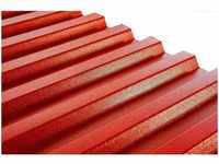 PVC-Wellplatte Trapez 70/18 200 x 90 cm 1,2 mm rot Kunststoffbedachung