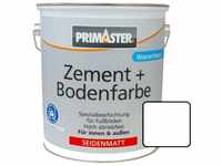 Zementfarbe und Bodenfarbe 2,5L Weiß Seidenmatt Betonfarbe - Primaster