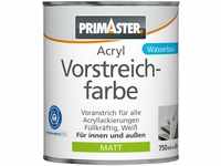 Acryl Vorstreichfarbe 750ml Weiß Matt Grundanstrich Holz & Metall - Primaster