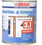 Wilckens Fenster&t&uuml;renlack 2in1 Wei&szlig; Seidenmatt 0,375l 12993100030