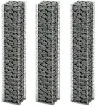 Vidaxl - Gabionen-set 3-tlg. Verzinkter Draht 25&times;25&times;150 Cm