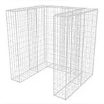 Gabionen-m&uuml;lltonnenverkleidung F&uuml;r 1 Tonne Stahl 110x100x120cm - Vidaxl