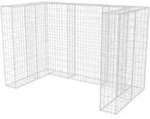 Gabionen-m&uuml;lltonnenverkleidung F&uuml;r 2 Tonnen Stahl 180x100x120cm - Vidaxl