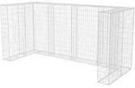 Gabionen-m&uuml;lltonnenverkleidung F&uuml;r 3 Tonnen Stahl 250x100x120cm Vidaxl