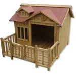 Wiltec - Luxus Xl Hundeh&uuml;tte 93,5 X 77,5 X 70 Cm, Braun, Hundehaus Aus Holz Mit