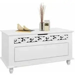 Casaria&reg; Holztruhe Jersey Mit Deckel Gro&szlig; Klappbar Xxl Stauraum Sitzbank Truhe