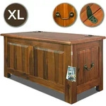 Casaria&reg; Holztruhe Mit Stauraum Und Deckel Aus Holz 85x44x48 Cm Mit Gasdruckheber