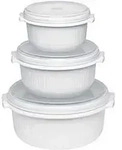 Mikrowellentopfset Micro Family 0,5/1/1,5 L Wei&szlig; 3teilig