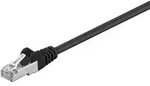Goobay - Cat 5e Patchkabel, F/utp, Schwarz, Kupferkaschierter Aluminiumleiter (cca).
